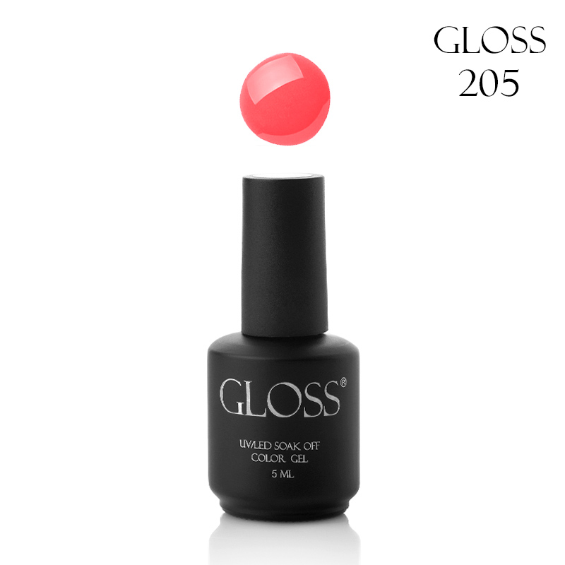 Gel polish GLOSS 205 (lingonberry), 5 ml
